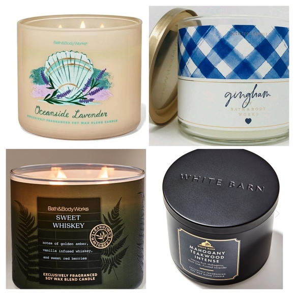 NEW Bath & Body Works, White Barn, 3-Wick, 14.5 oz Candle ~YOU CHOOSE THE SCENT! - Picture 4 of 5